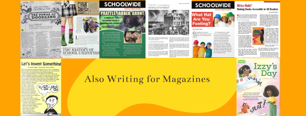 Thumbnail images with text: Also Writing for Magazines