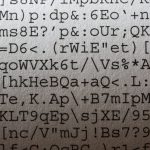 Close-up photo of gibberish computer text